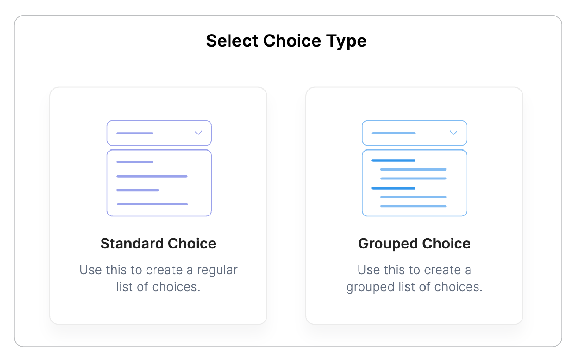 Select Choice Type