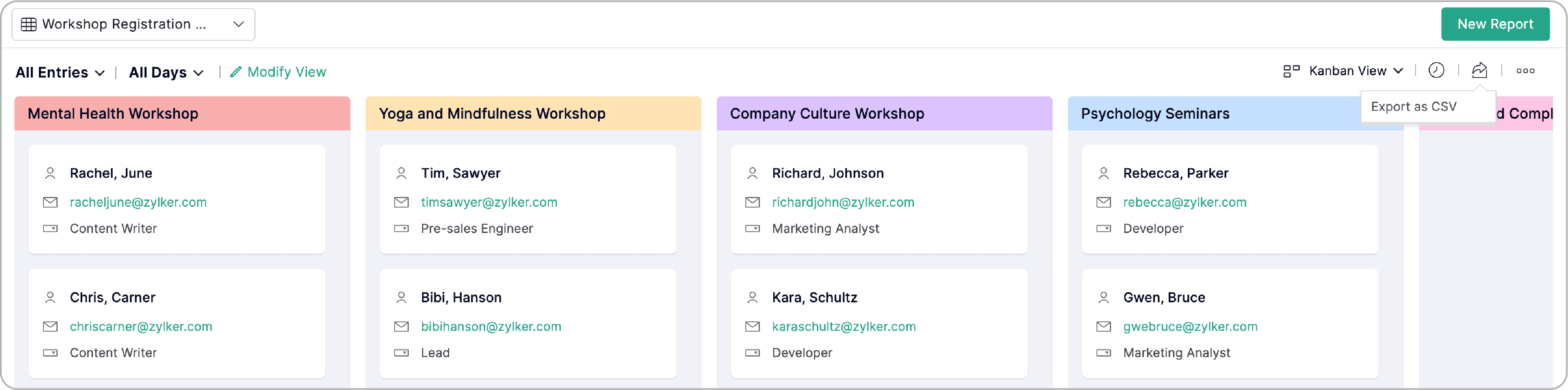 Kanban - Export as CSV