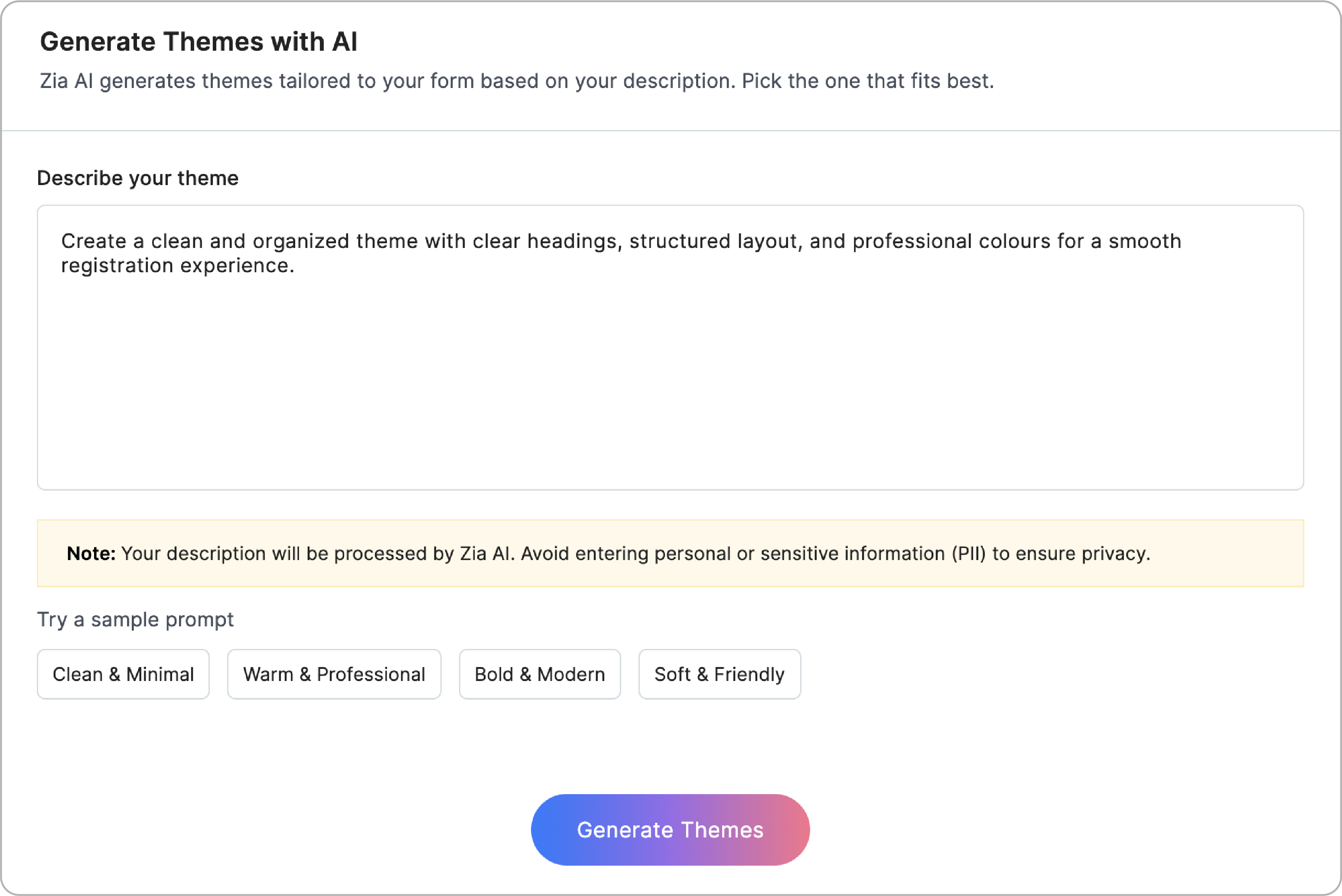 Generate Themes with AI