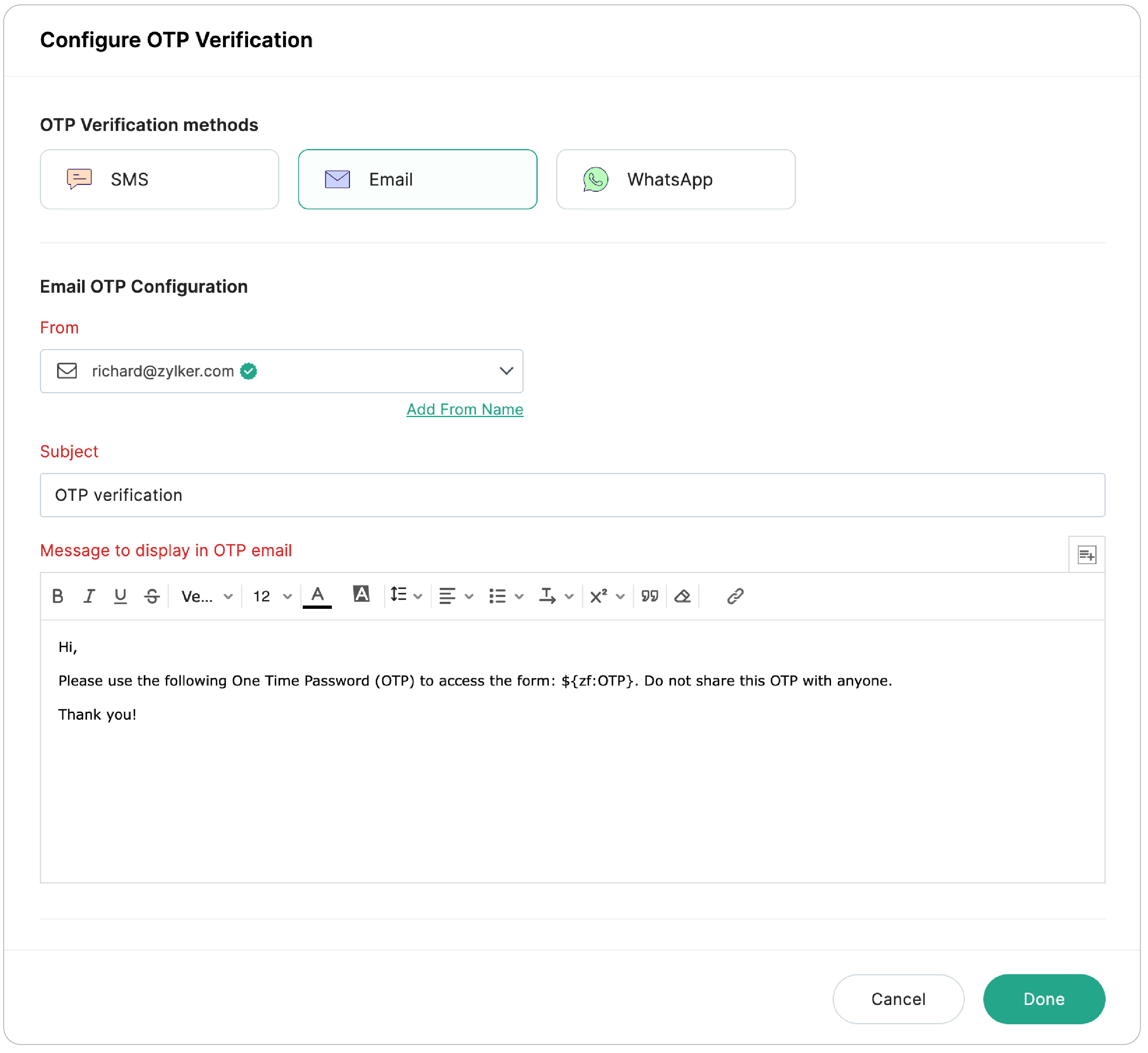 Email OTP Verification