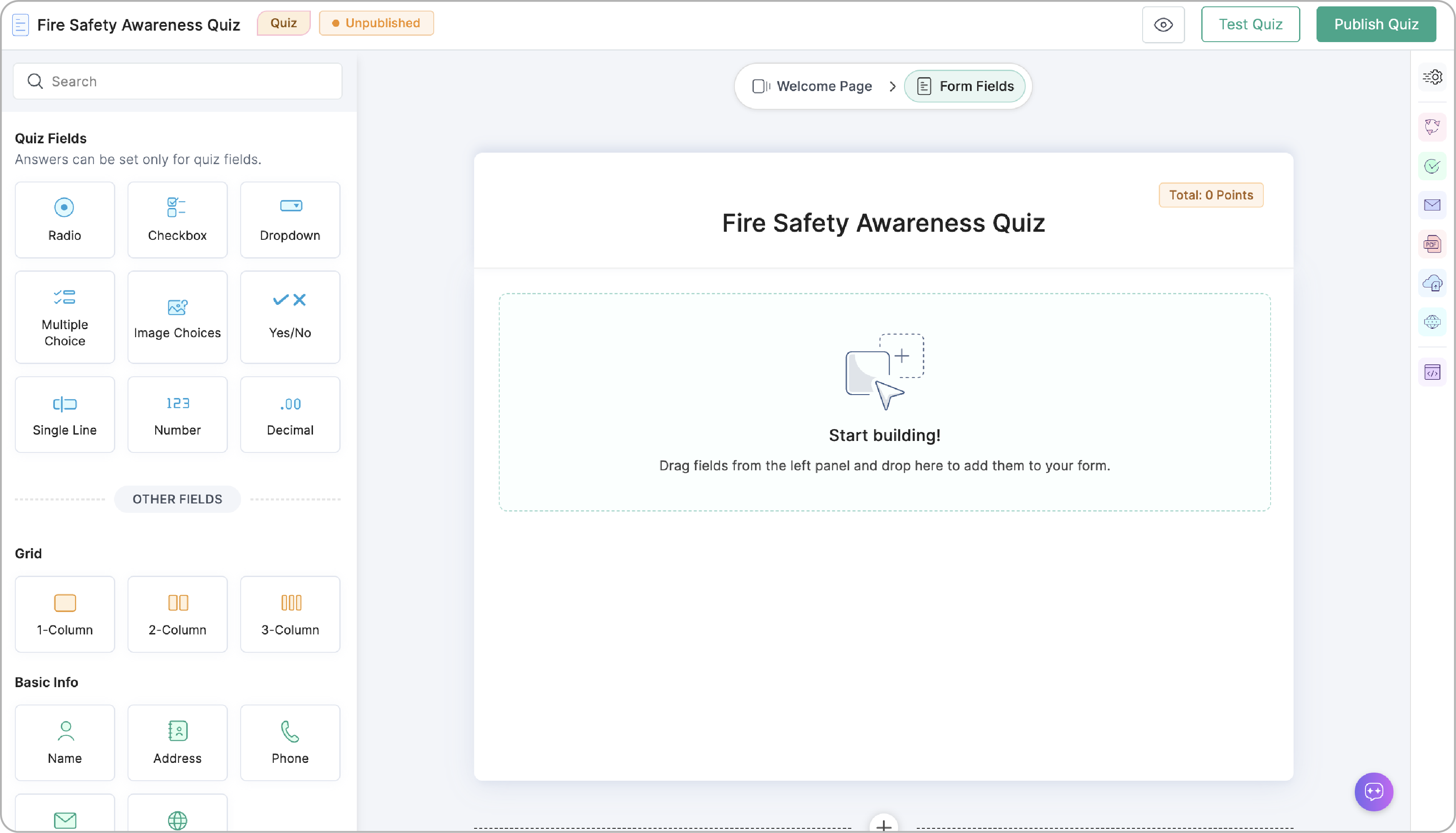 Create Quiz Form
