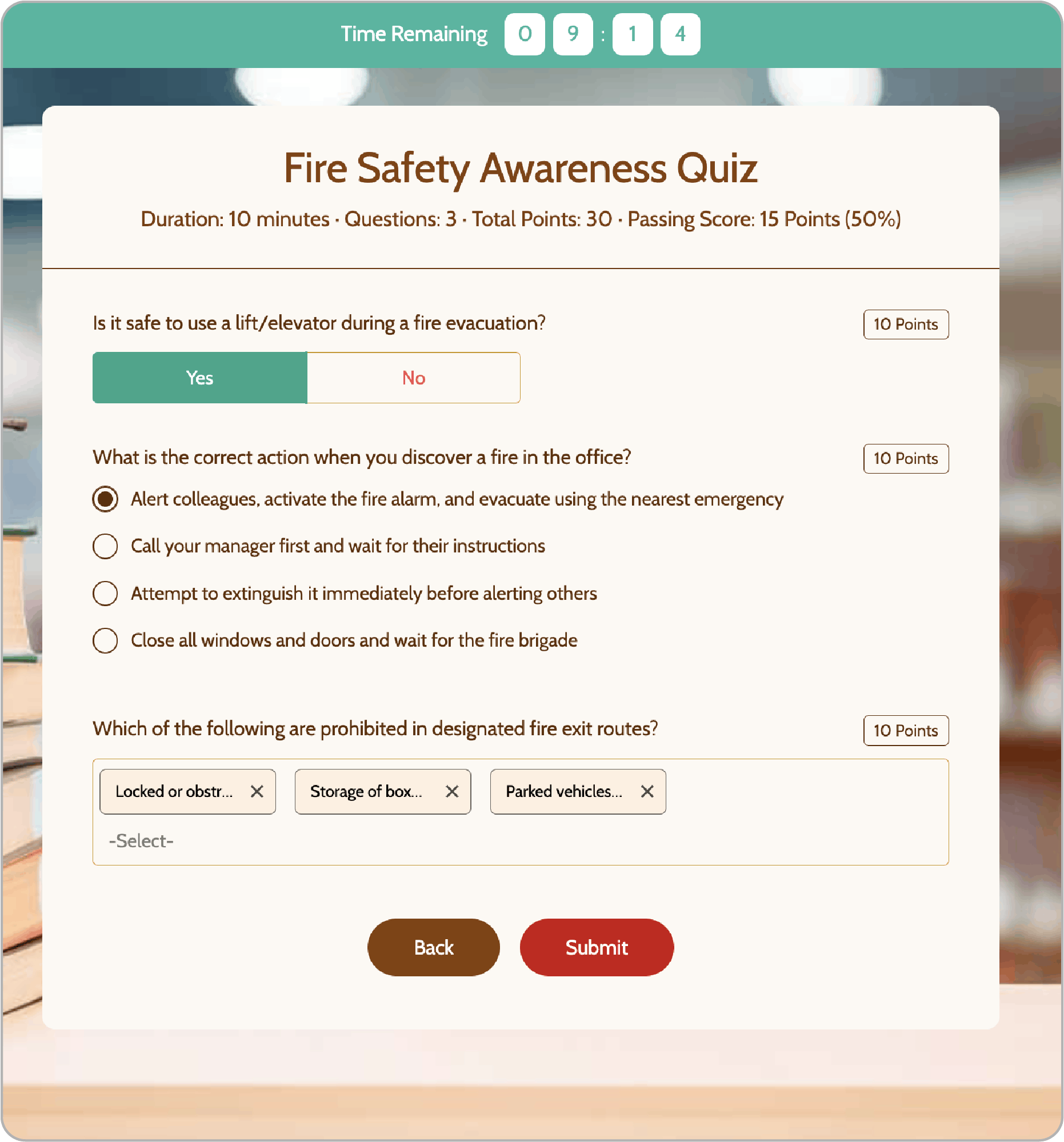Quiz Form Overview