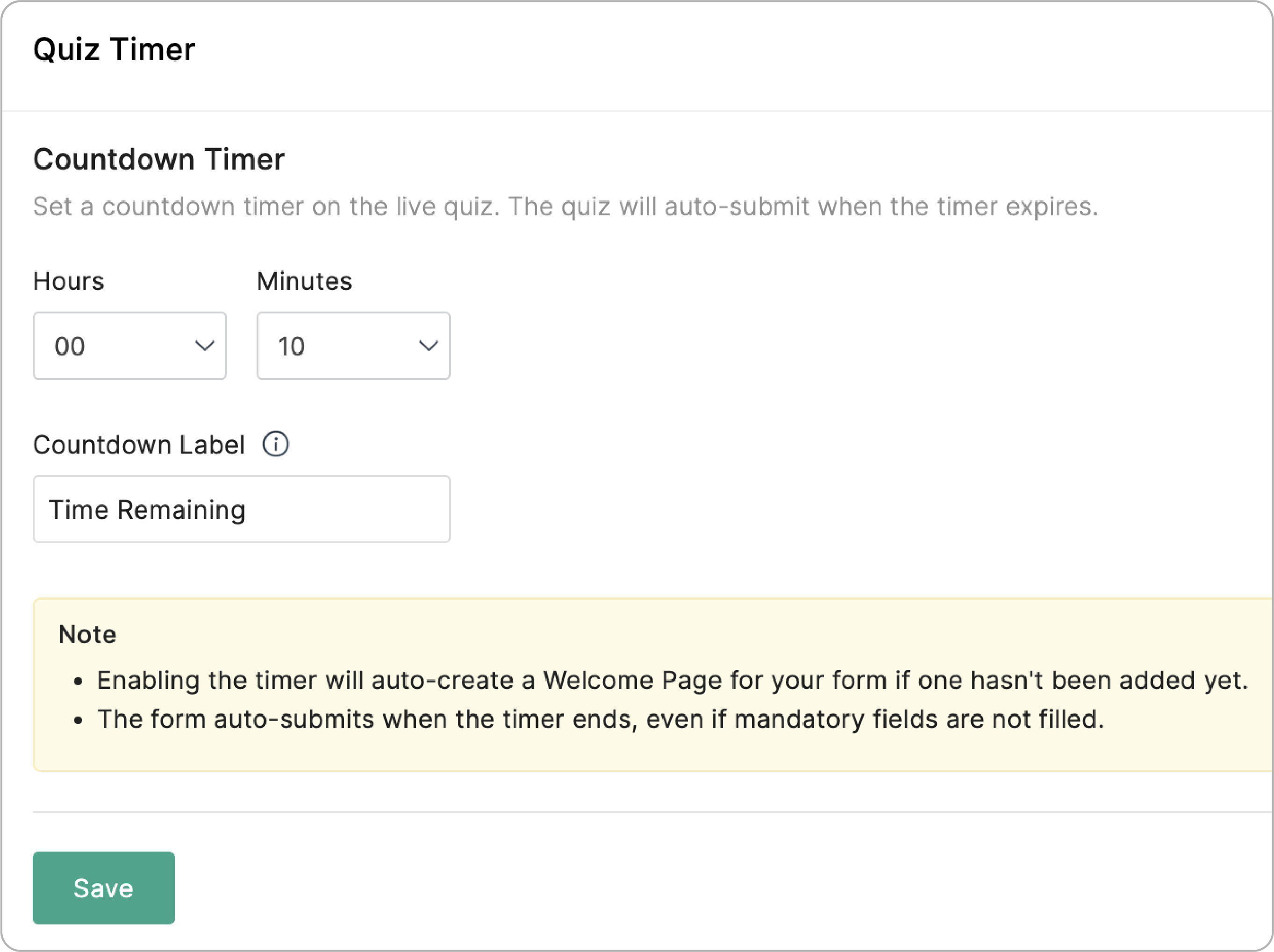 Quiz Timer