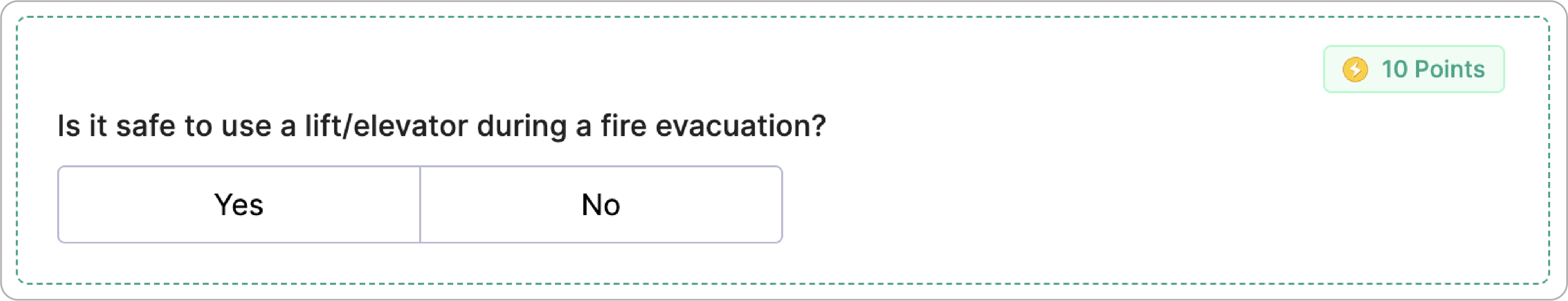 Question shown in Builder after setting Answer Key and Points 
