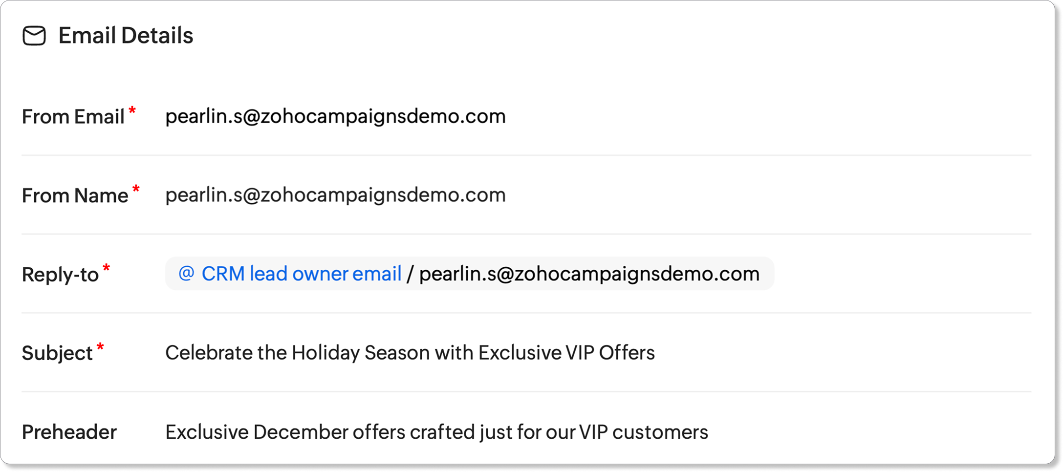 Email Details