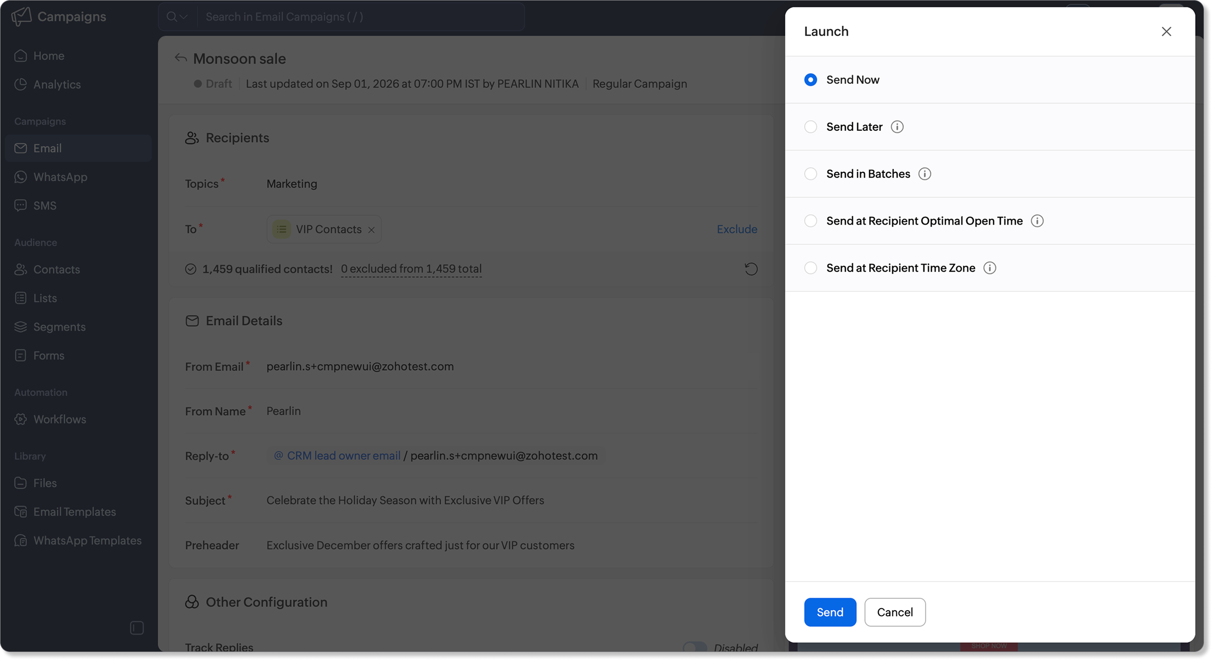 Launch your Email Campaign