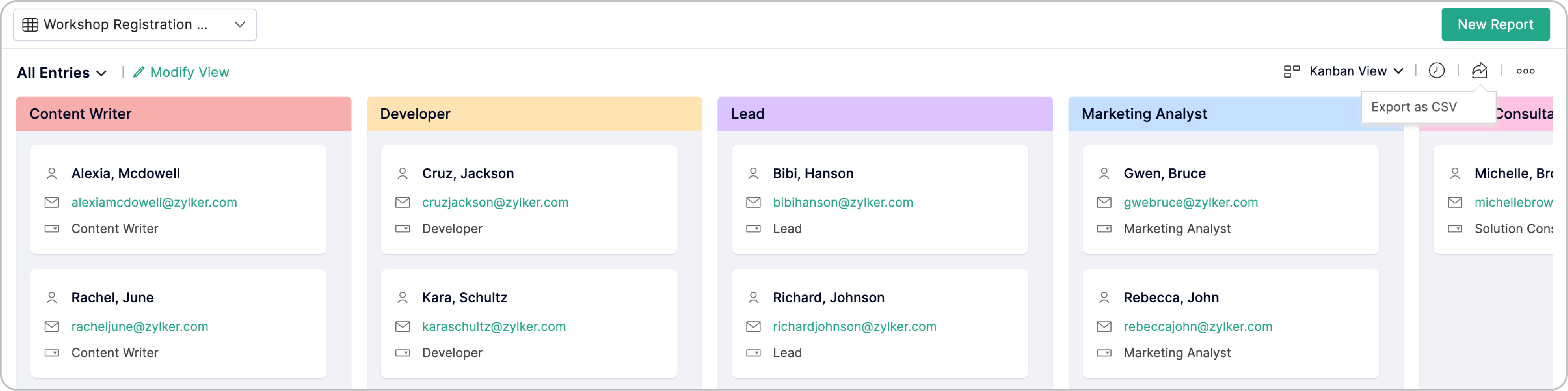 Kanban - Export as CSV