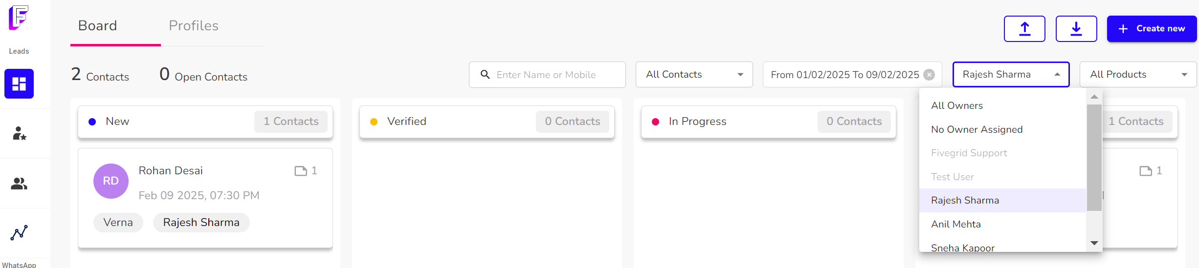 Apply Filters in Fivegrid