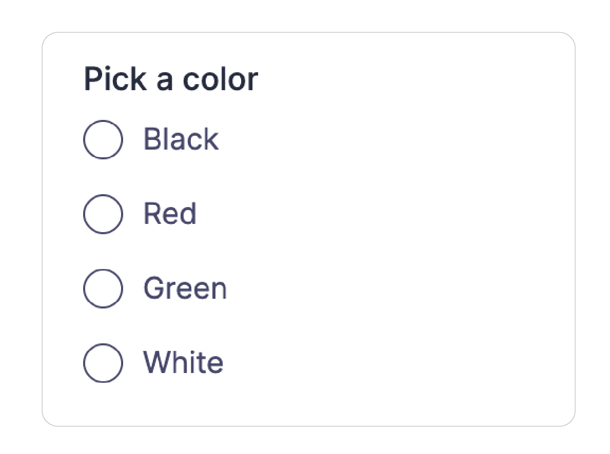 Choices without images