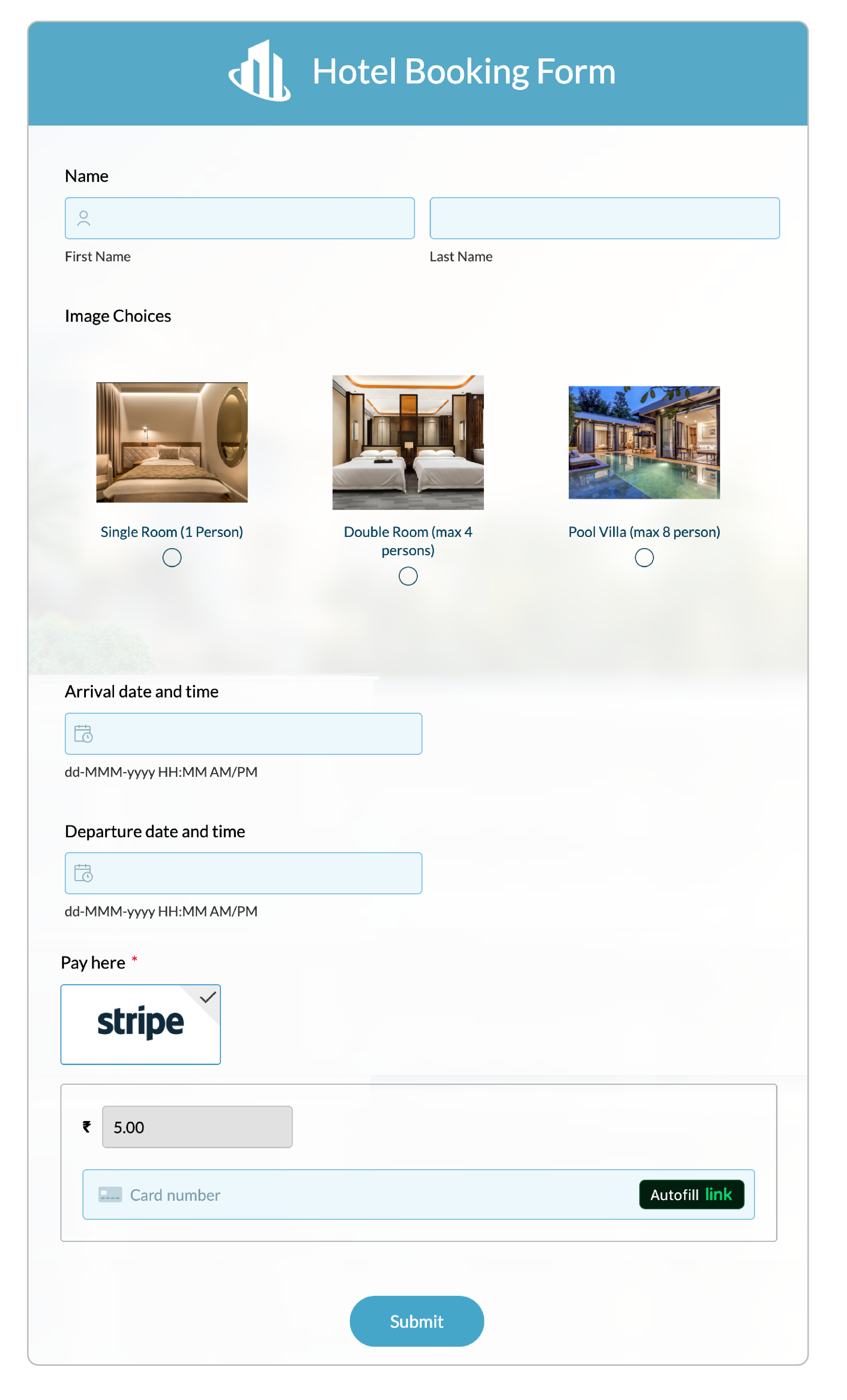 Image Choice example