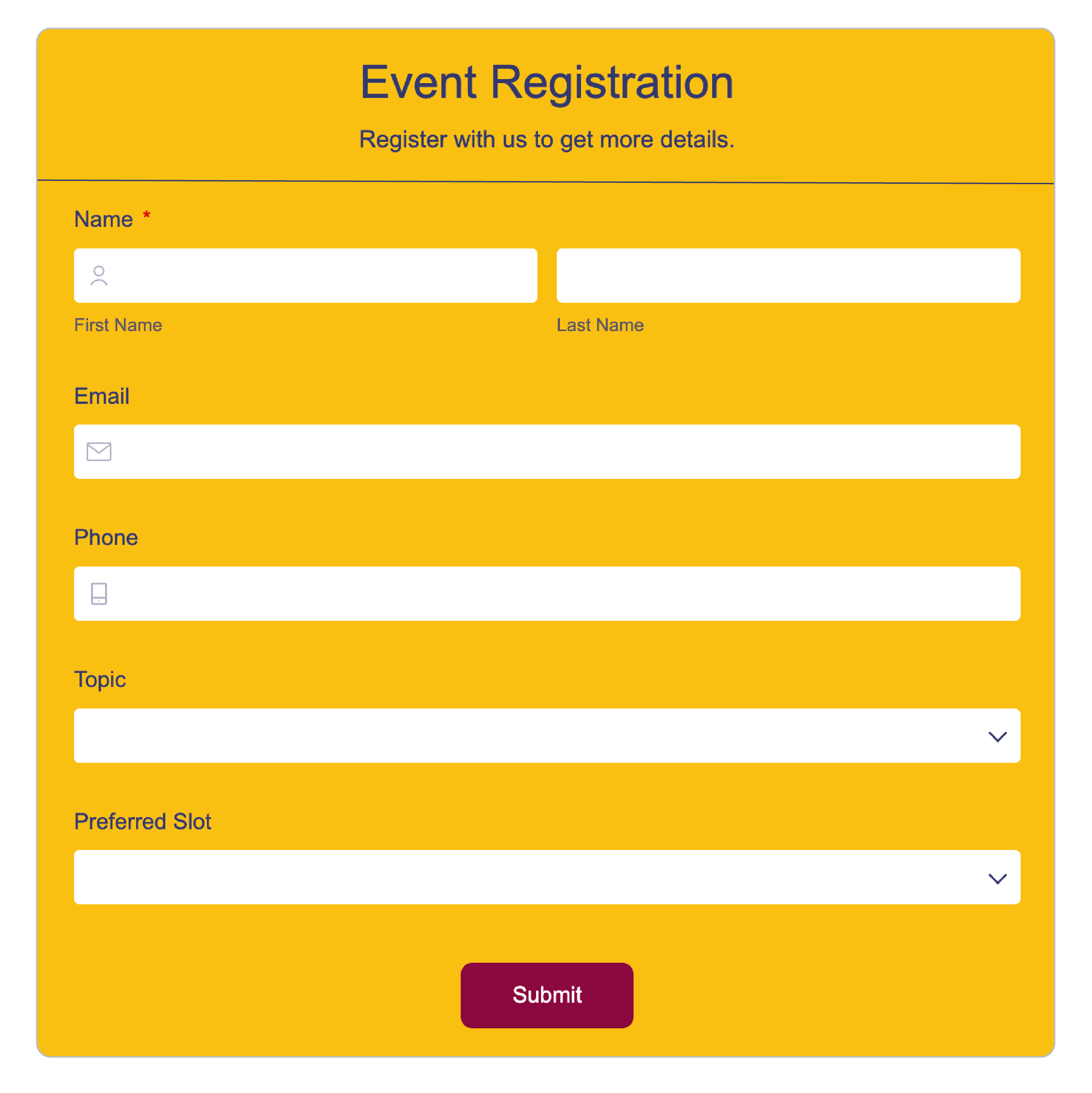 Color contrast to spot the mandatory fields