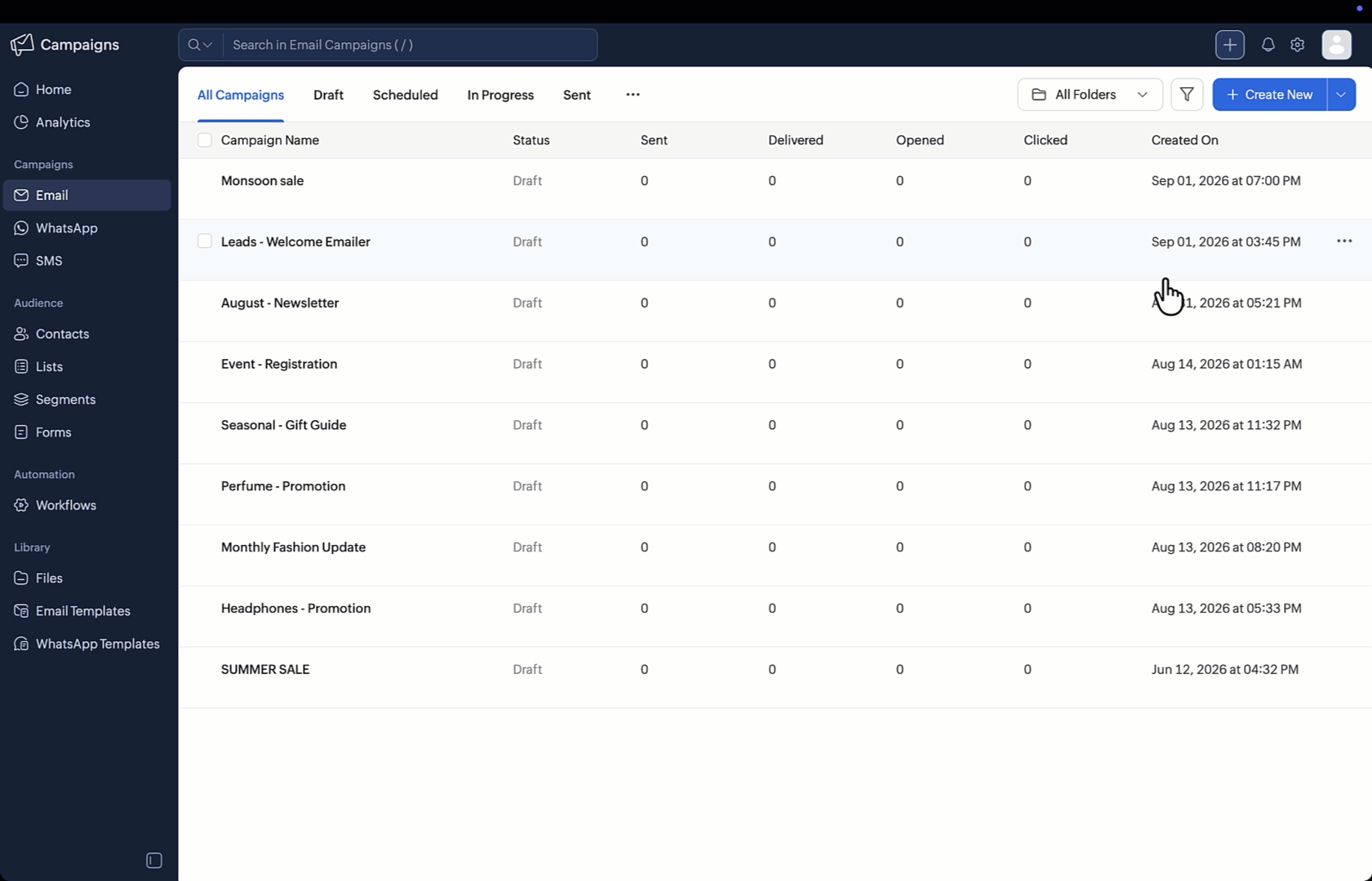Create an RSS Campaign