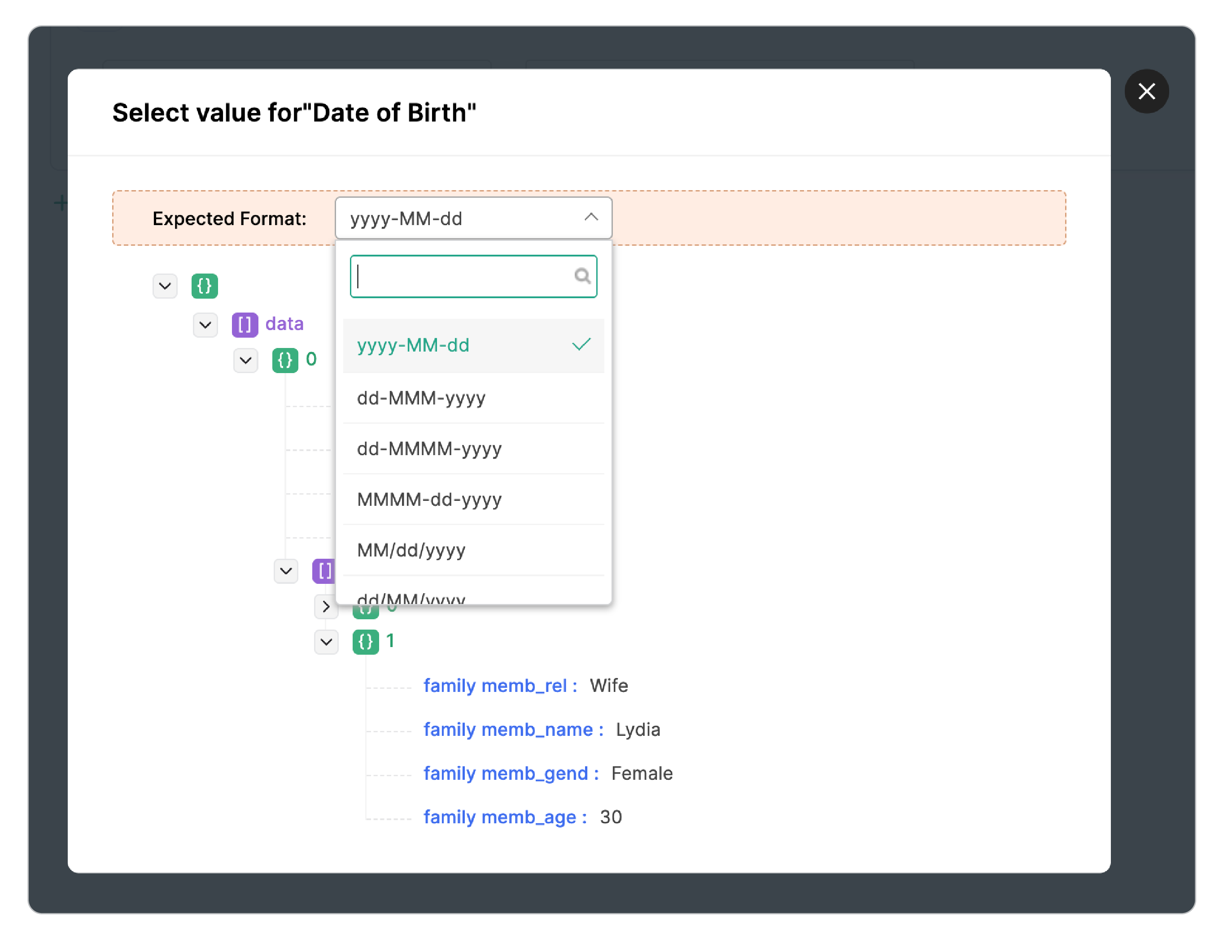Date and Time fields mapping