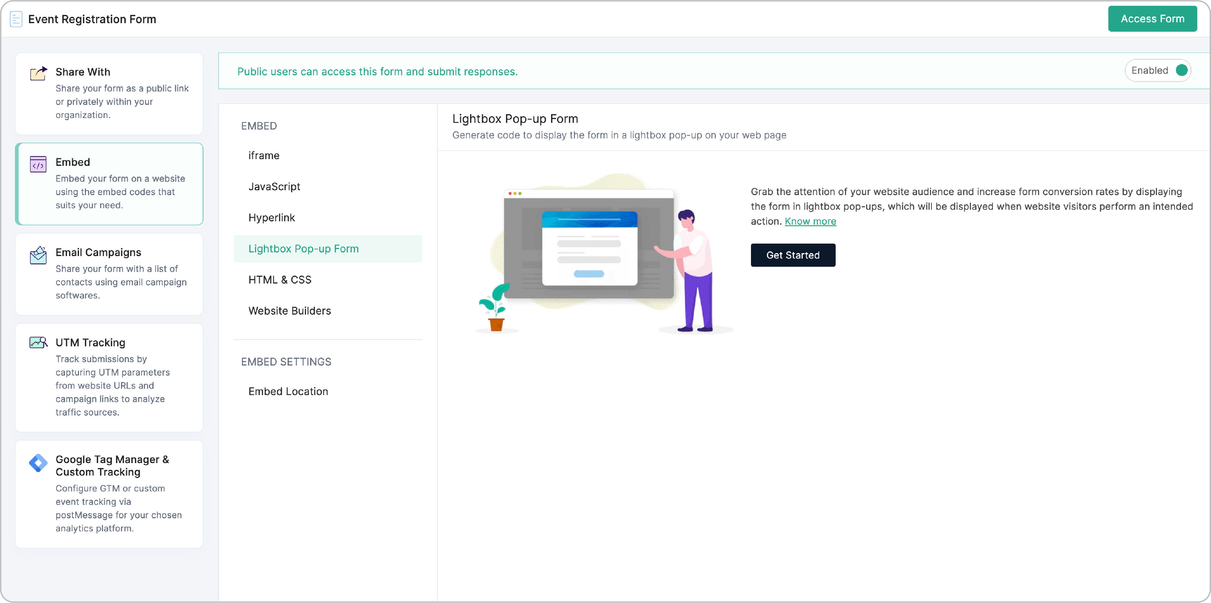Lightbox Pop-up Form