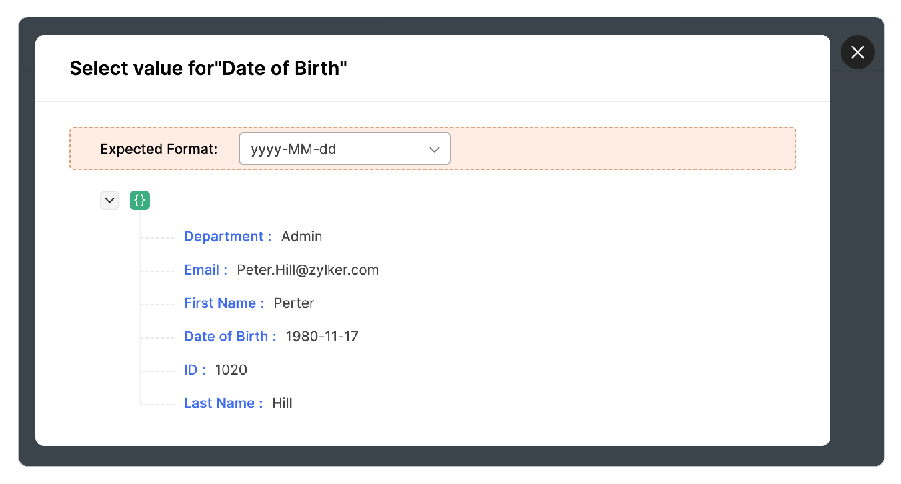 Date and Time fields mapping