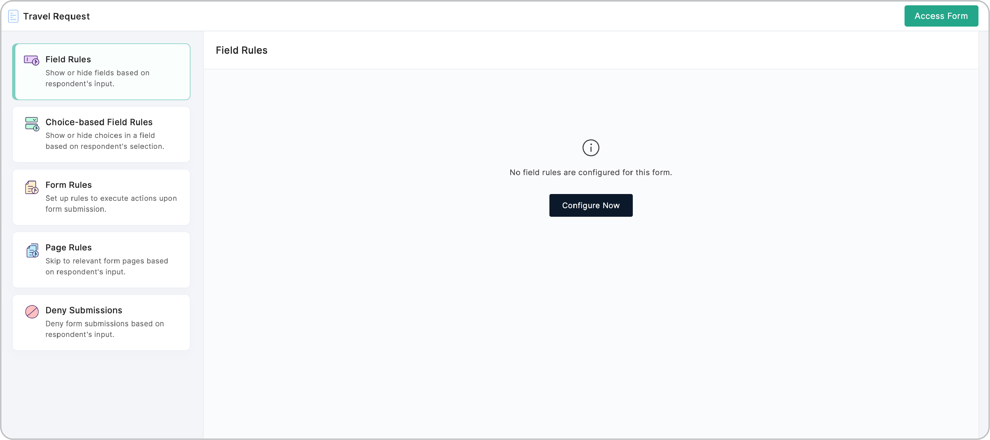 Field Rule Configuration