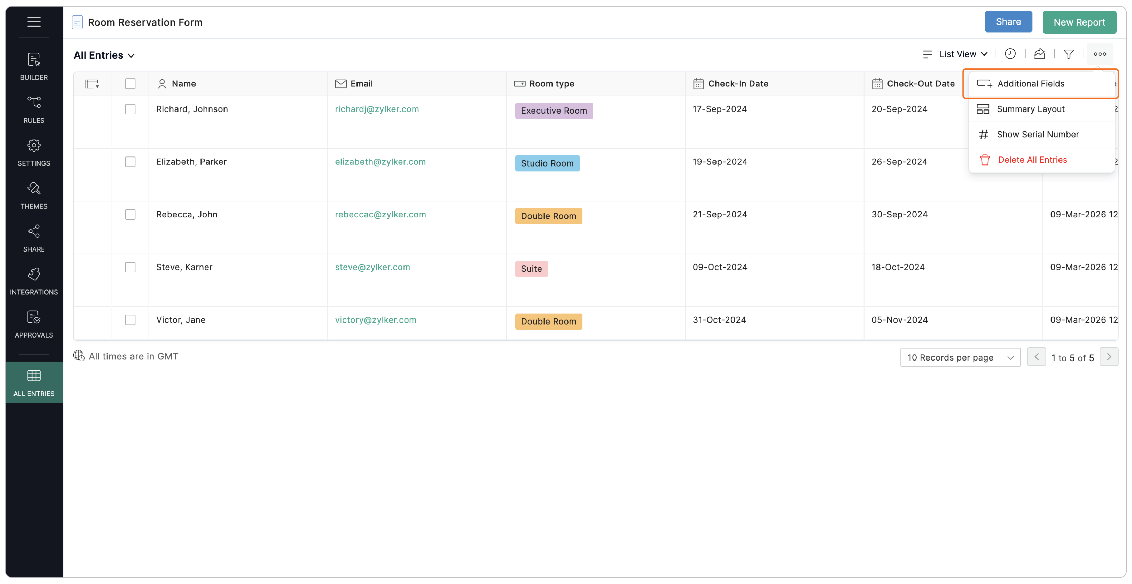 Include additional fields