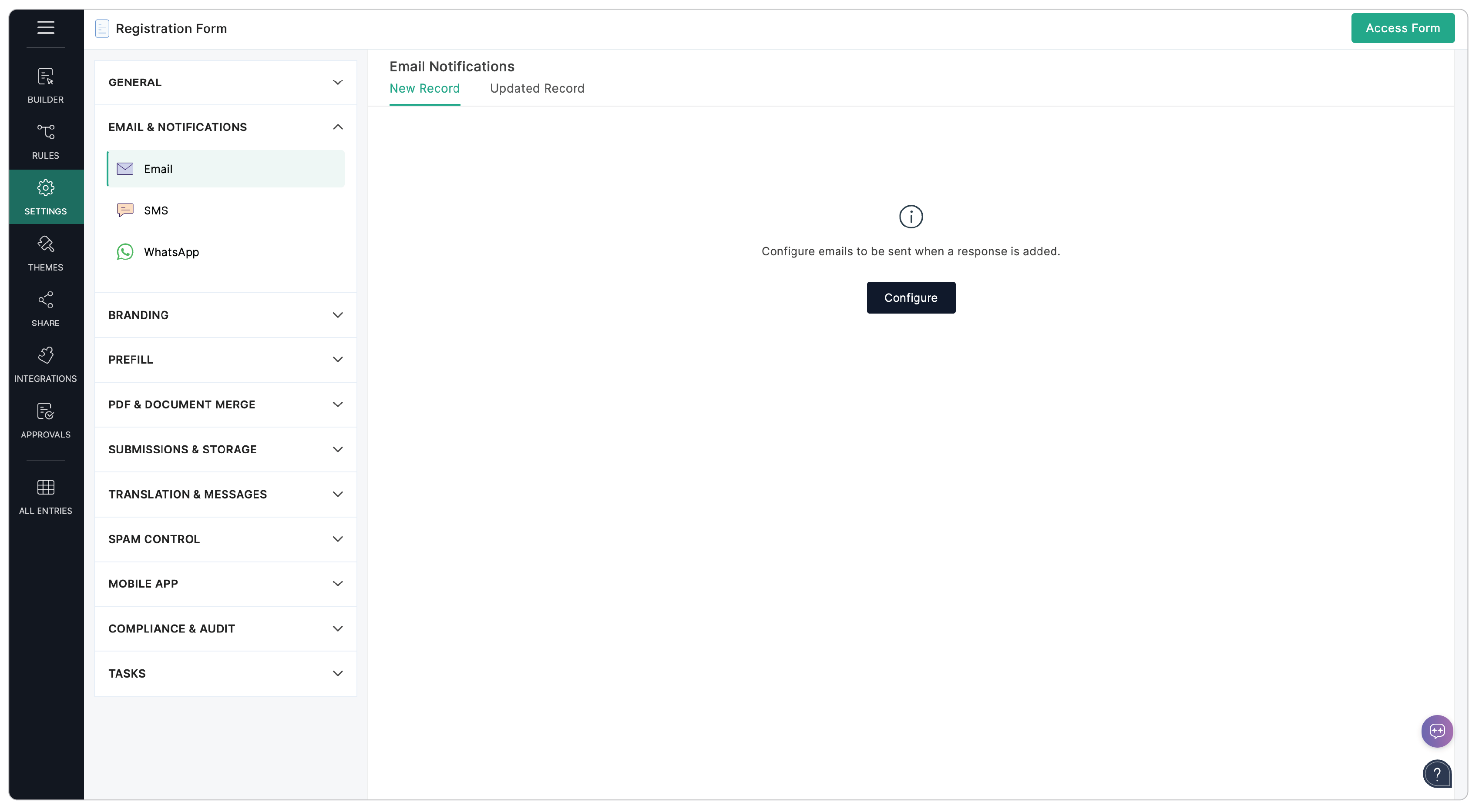 Configure Email Notification