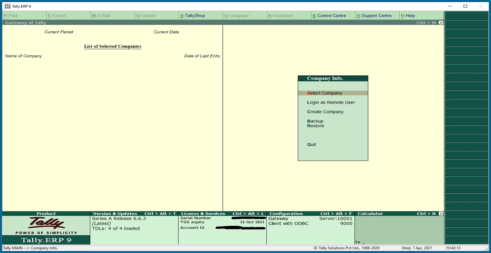 Tally Plug-in Setup For Tally ERP-9