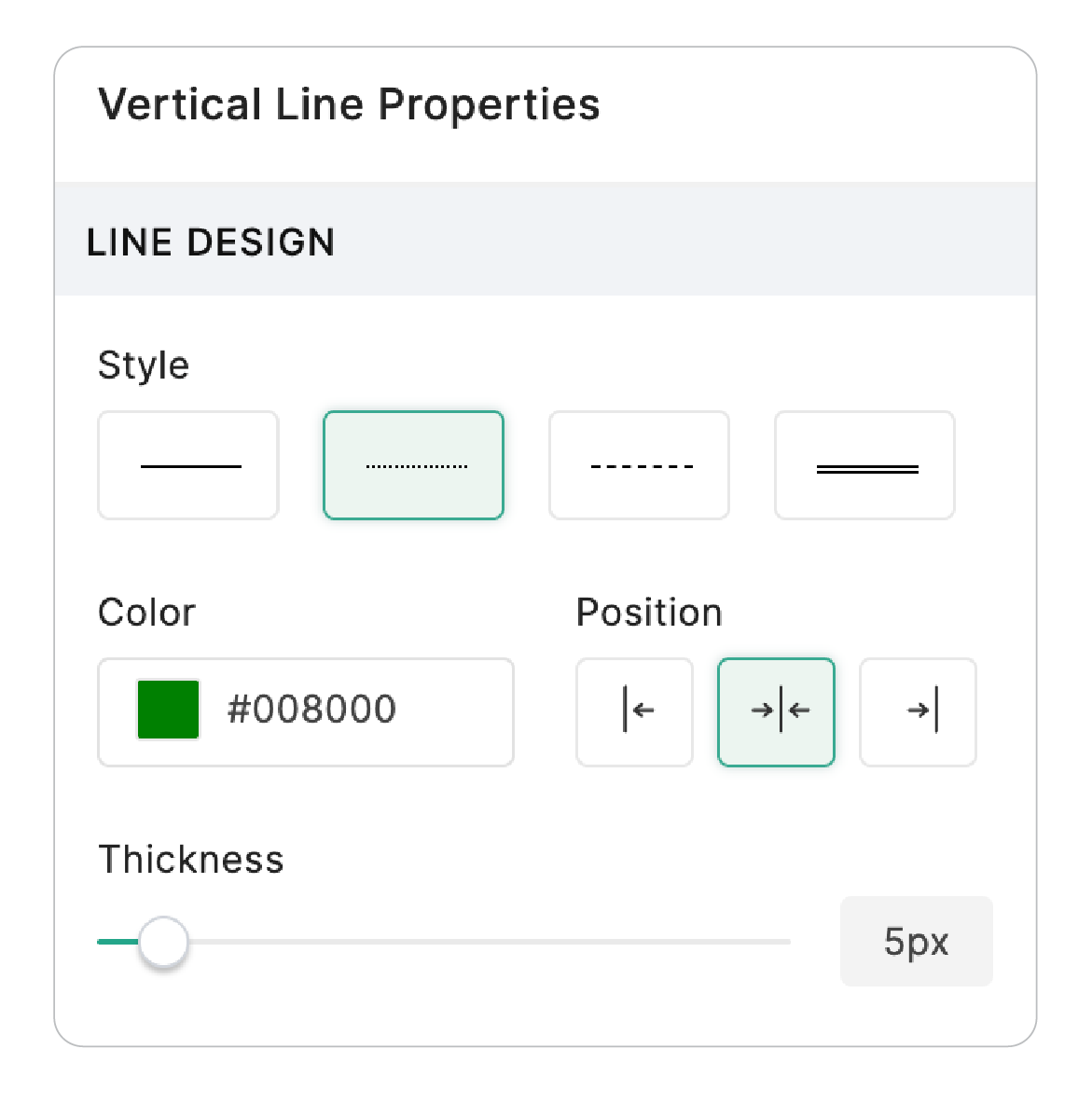 Vertical Line Properties