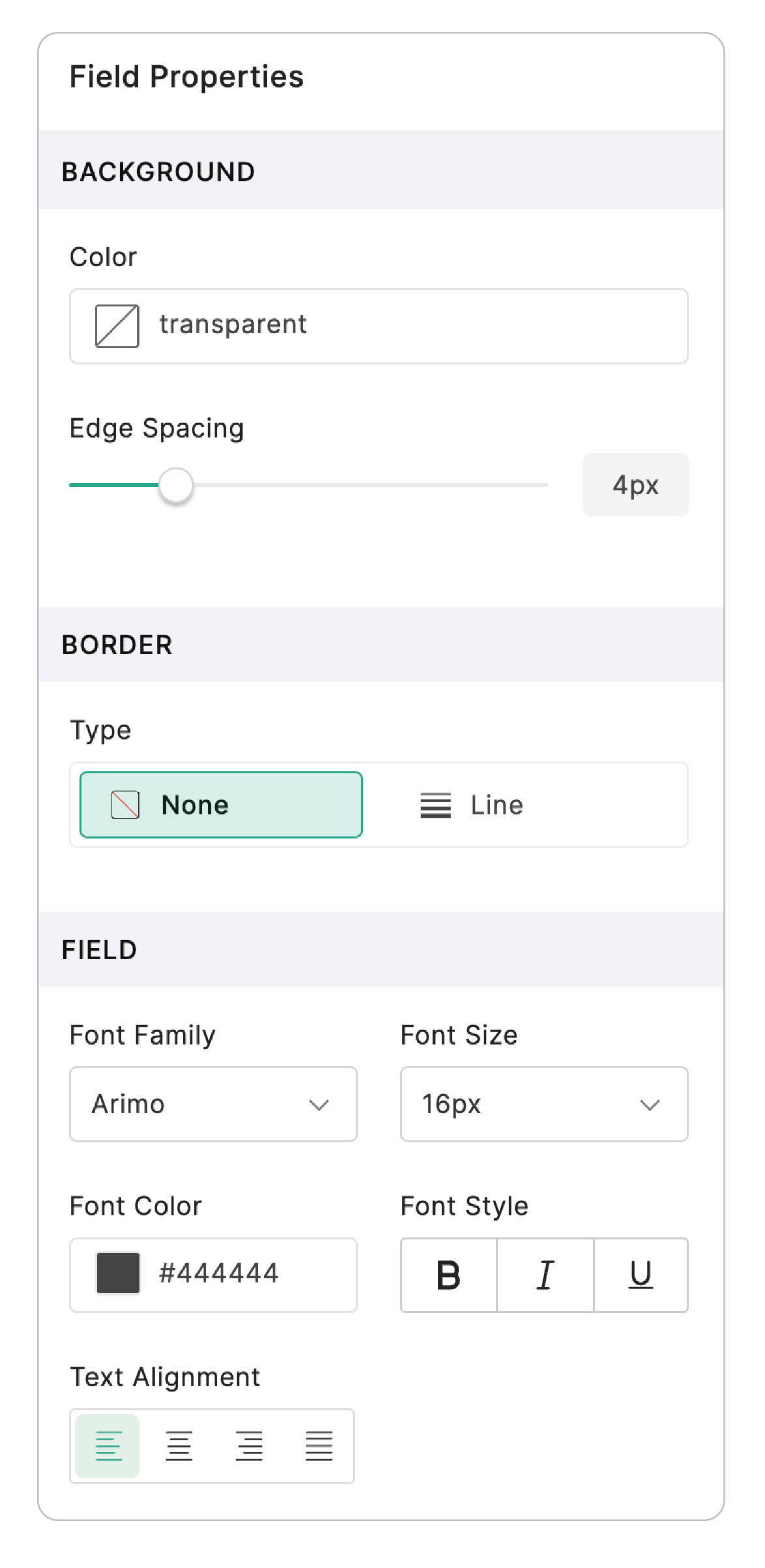 Field Properties