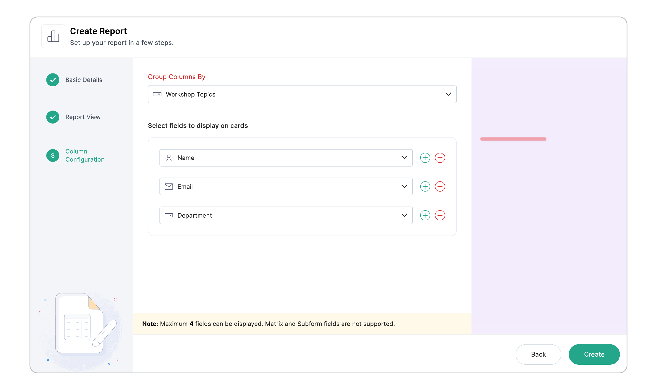 Column Configuration for Kanban View Reports 