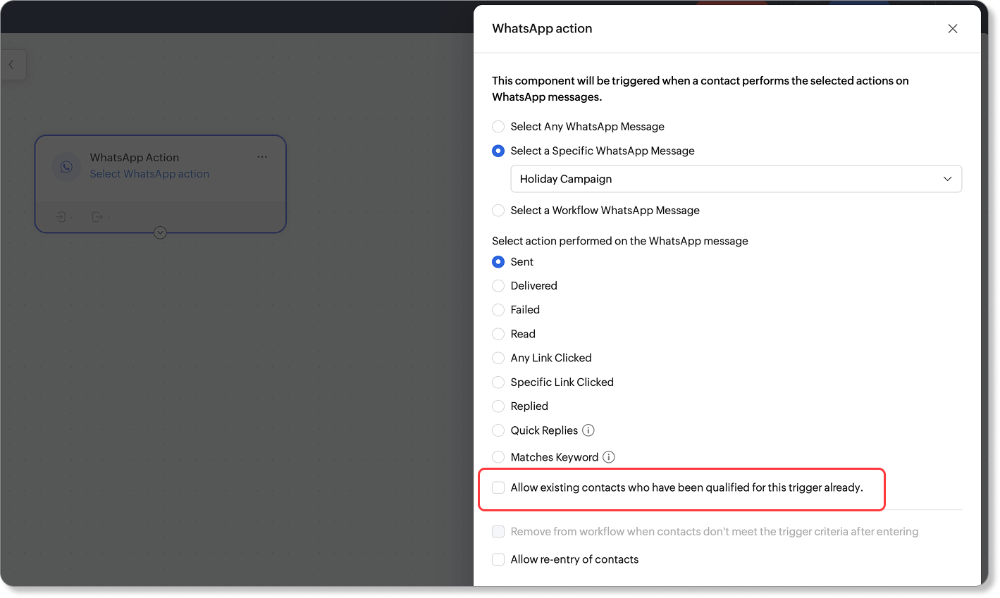 Allow Existing Contacts