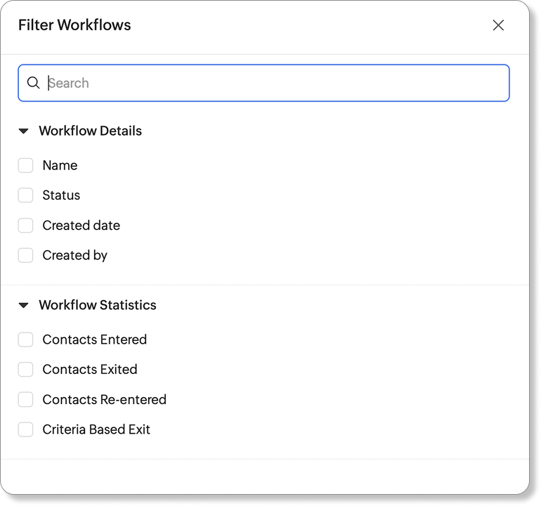 Filtering Workflows
