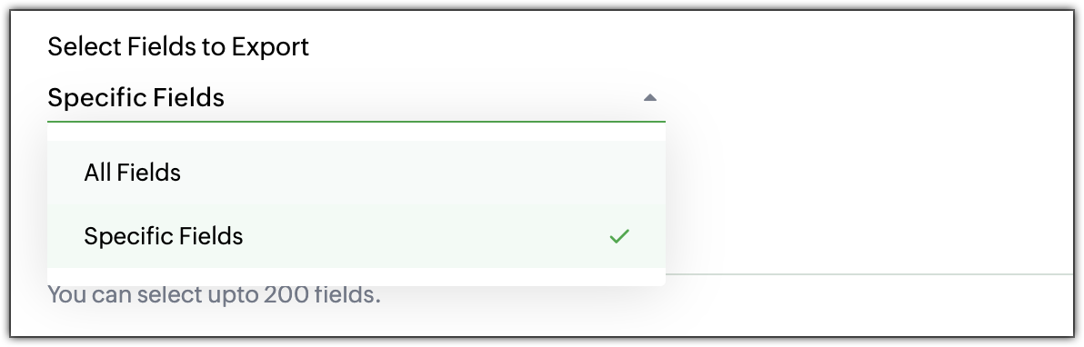 Export data using advanced export options and customizable settings