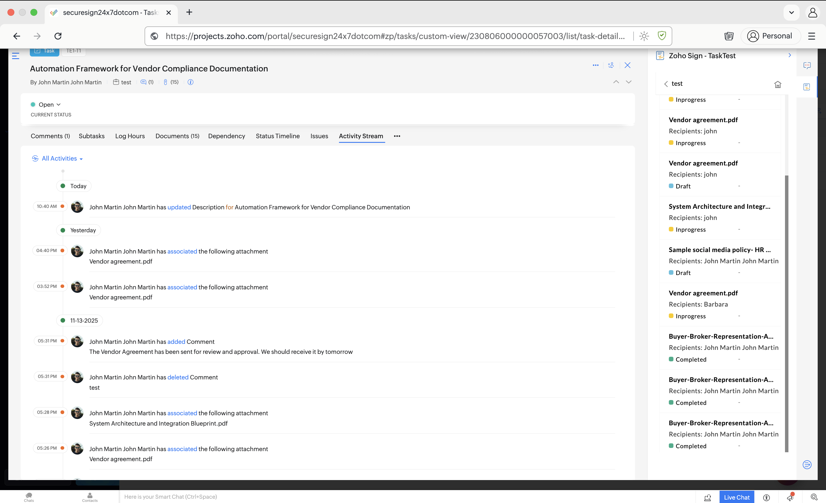 Zoho Learn Sign In New integration: Zoho Sign for Zoho Projects