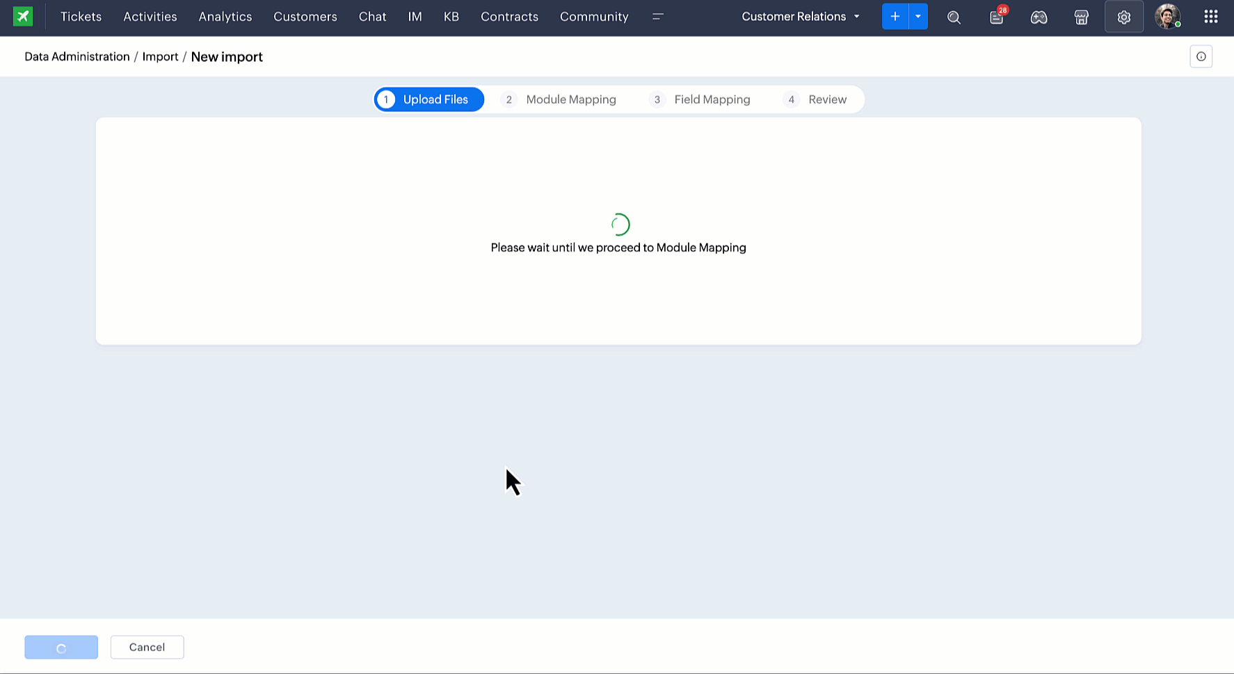 Sample data in Zoho Desk