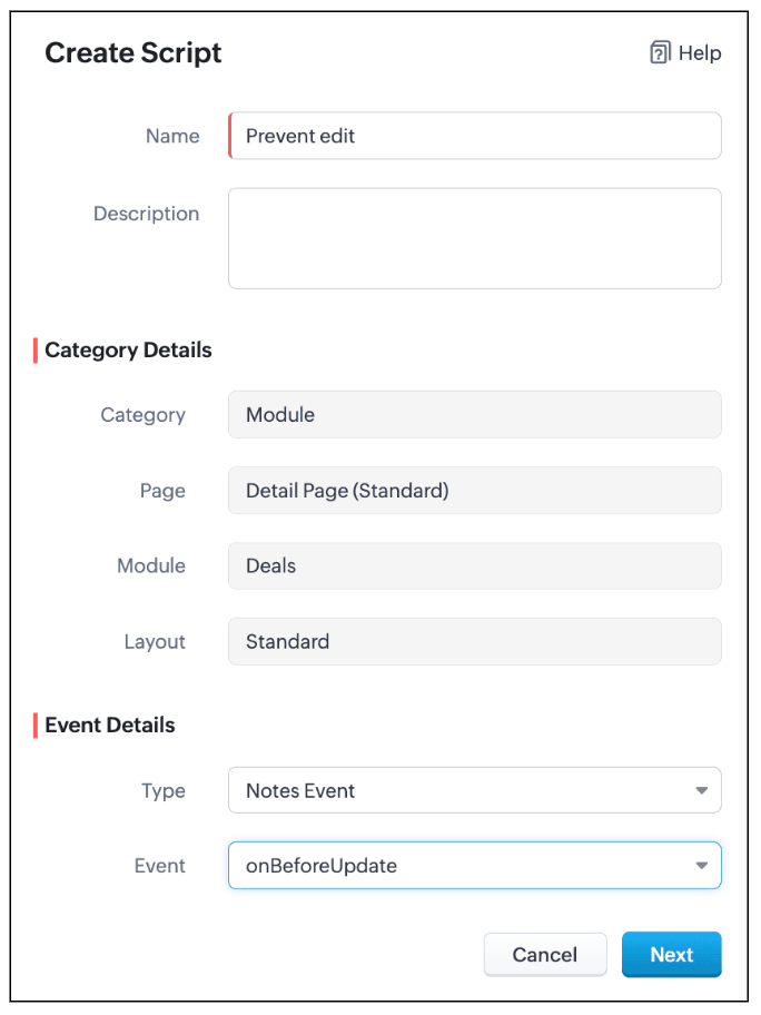 Client Script Support for Notes Related List