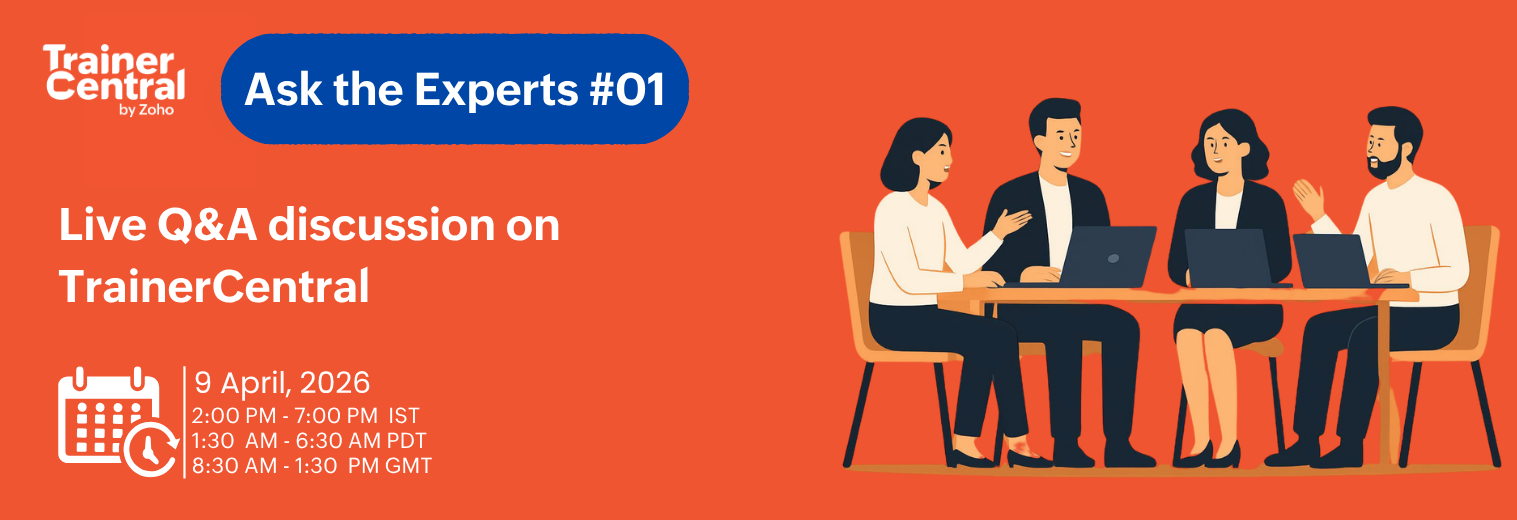 Ask the Experts: Online Q&A discussion with TrainerCentral product experts