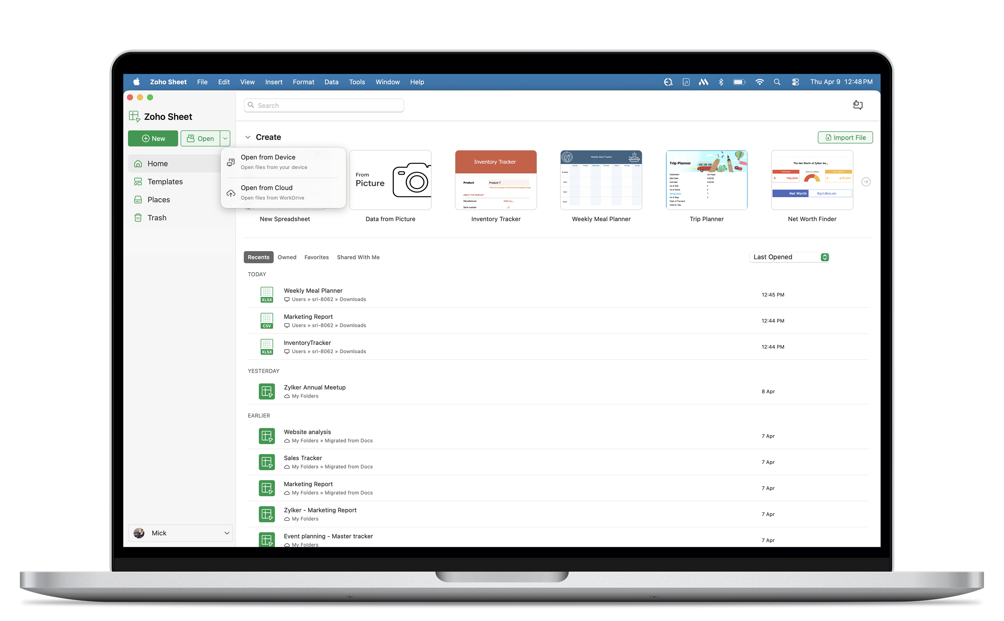 Announcing Zoho Sheet desktop app for macOS and Windows (Beta)
